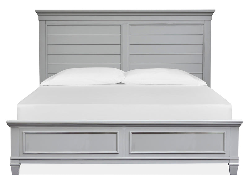 Charleston Complete King Panel Bed - Grey