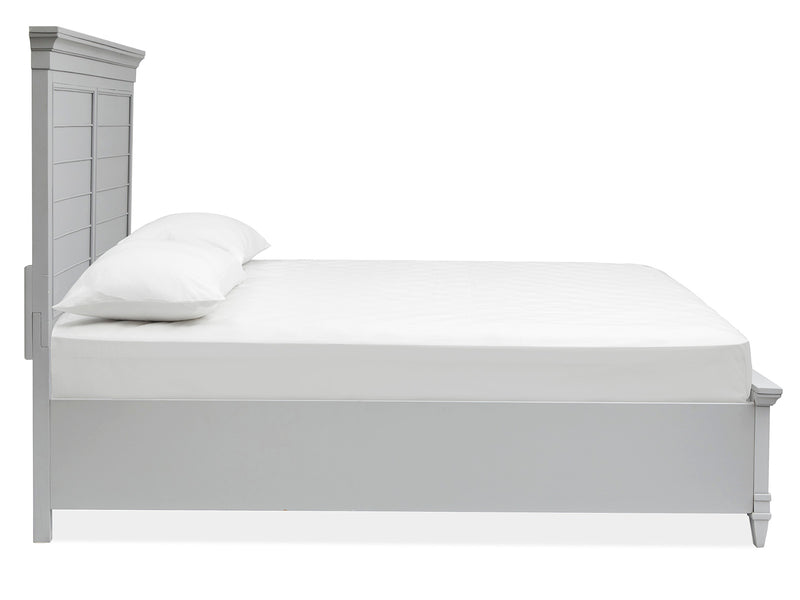 Charleston Complete King Panel Bed - Grey