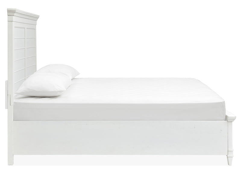 Charleston Complete King Panel Bed - White