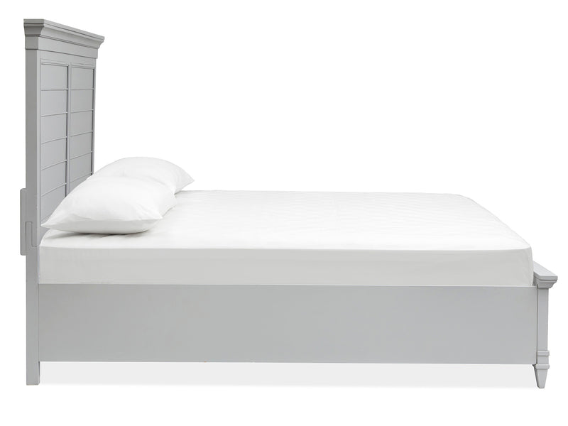 Charleston Complete King Panel Storage Bed - Grey - Furniture City (CA)l