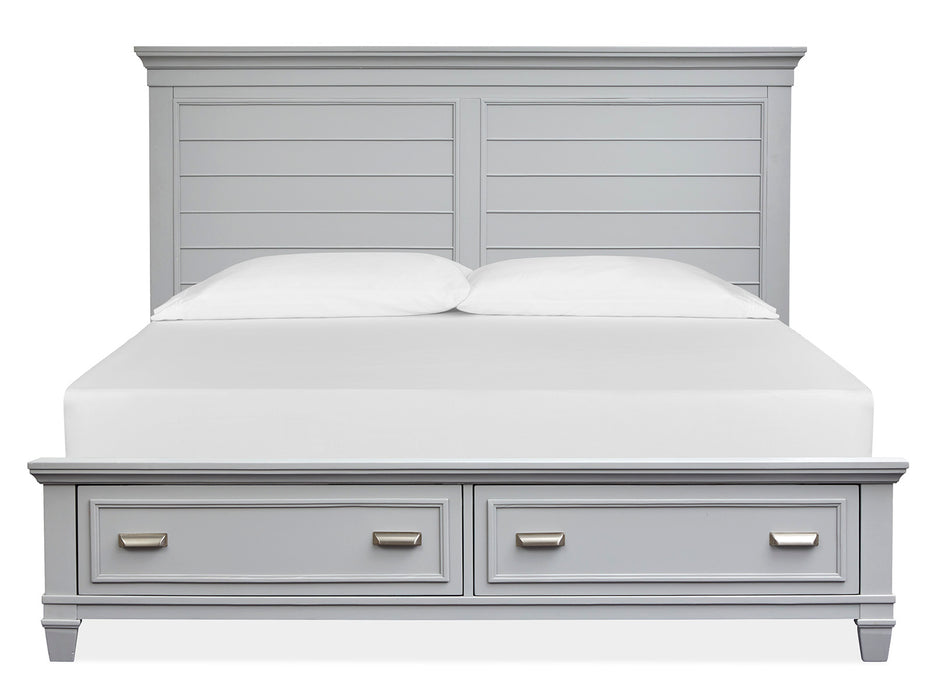 Charleston Complete King Panel Storage Bed - Grey