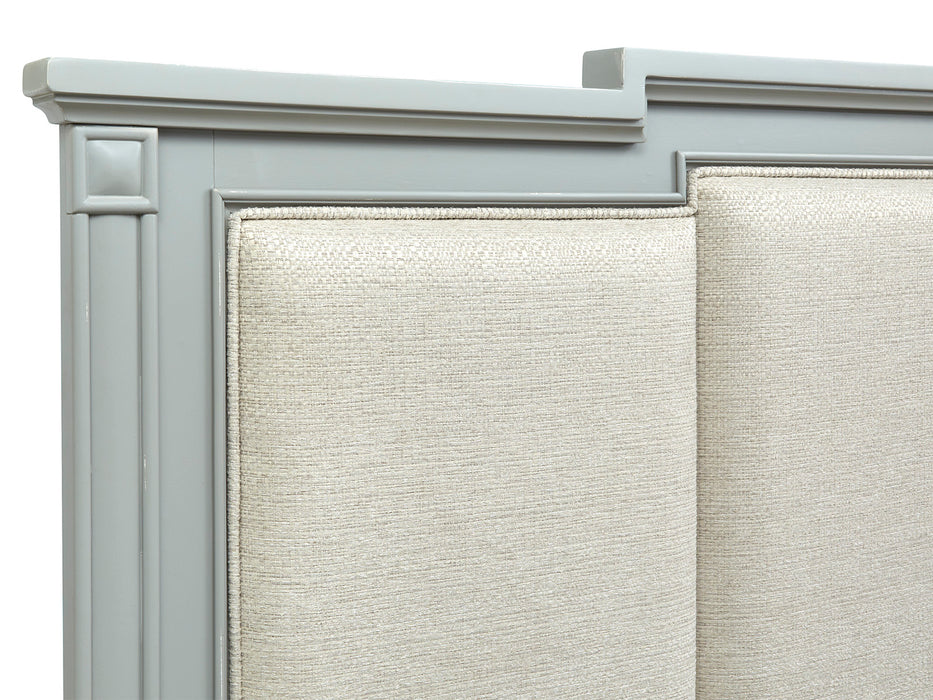 Glenbrook Complete King Panel Bed W/Upholstered Headboard