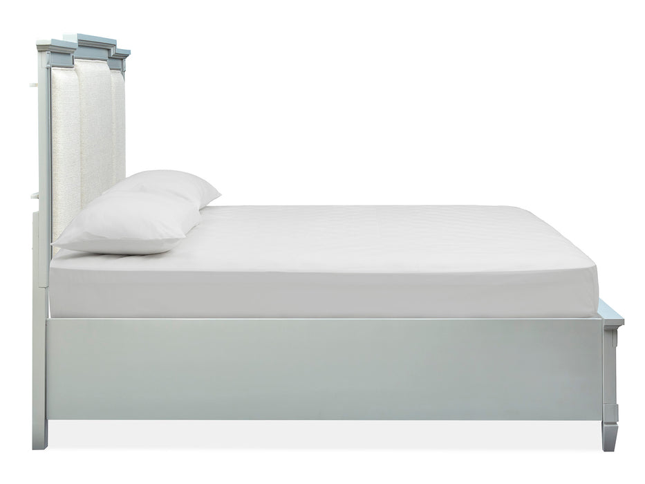 Glenbrook Complete King Panel Storage Bed W/Upholstered Headboard