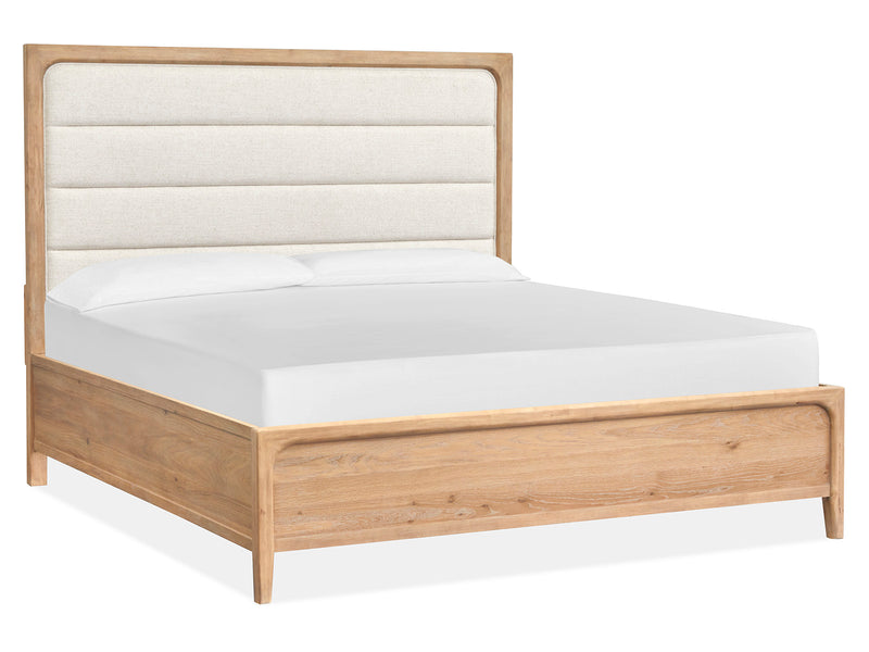 Somerset Complete King Panel Bed W/Upholstered Headboard