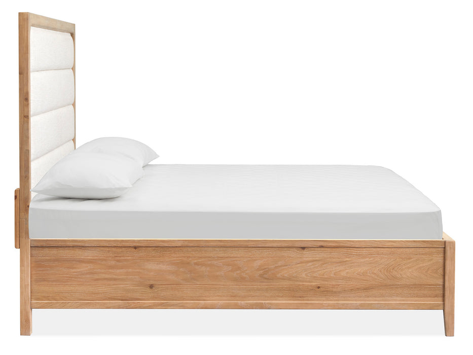 Somerset Complete King Panel Bed W/Upholstered Headboard