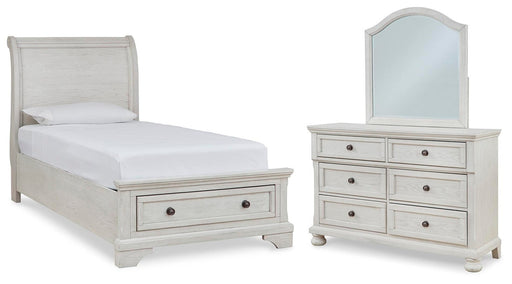 robbinsdale-twin-sleigh-storage-bed-dresser-and-mirror-1