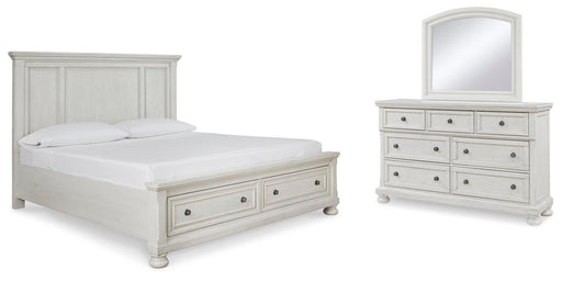 robbinsdale-king-panel-storage-bed-dresser-and-mirror-1