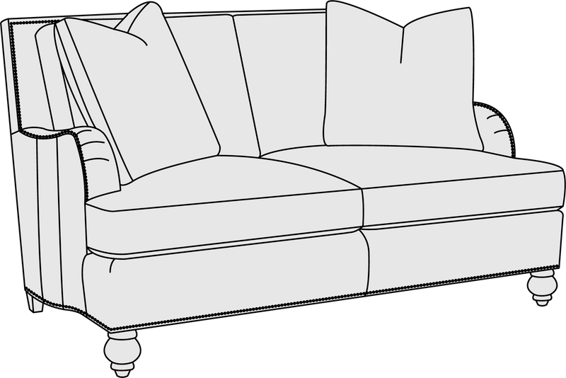 Bernhardt Upholstery Beckford Loveseat in Leather 1445L - Furniture City (CA)l