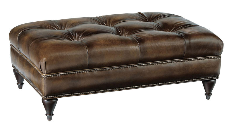 Bernhardt Upholstery Colston Rectangular Ottoman in Leather 2004L - Furniture City (CA)l