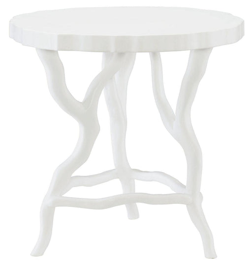 Bernhardt Arbor Round Chairside Table in Chalky White 375-121 image