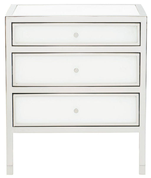 Bernhardt Interiors Argenta 3 Drawer Nightstand in Silver 375-214 image