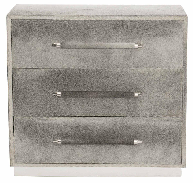 Bernhardt Interiors Parkin Nightstand in Polished Stainless Steel 369-031 - Furniture City (CA)l
