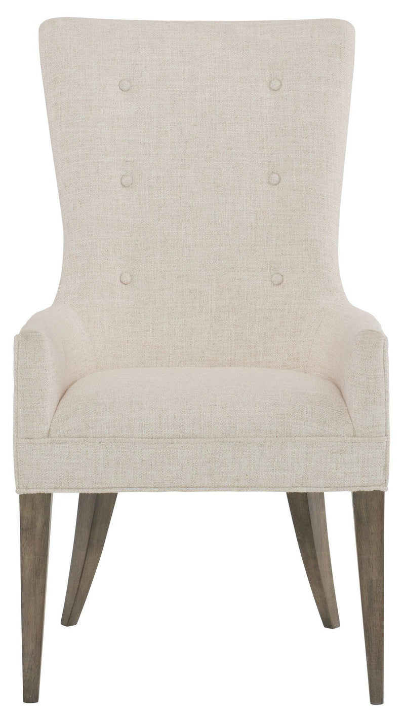 Bernhardt Profile Arm Chair in Warm Taupe 378-548 (Set of 2) - Furniture City (CA)l