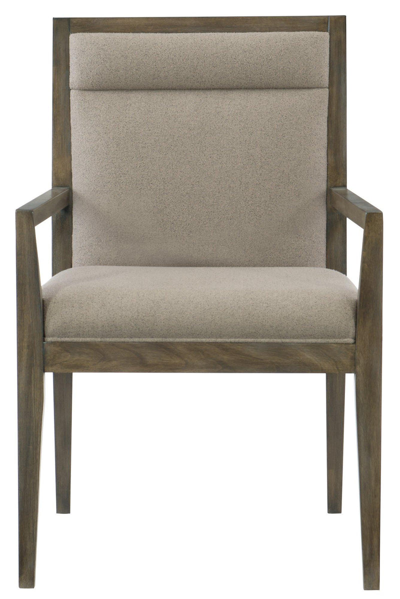 Bernhardt Profile Arm Chair in Warm Taupe 378-566 (Set of 2) - Furniture City (CA)l