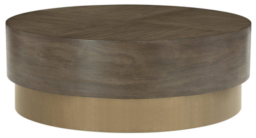 Bernhardt Profile Round Cocktail Table in Warm Taupe 378-015 image