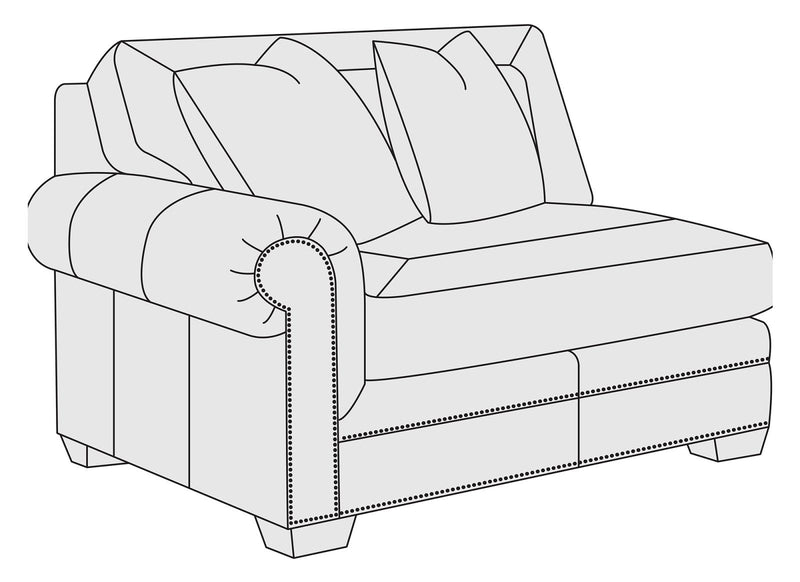 Bernhardt Upholstery Grandview Leather Left Arm Chair 7236L - Furniture City (CA)l