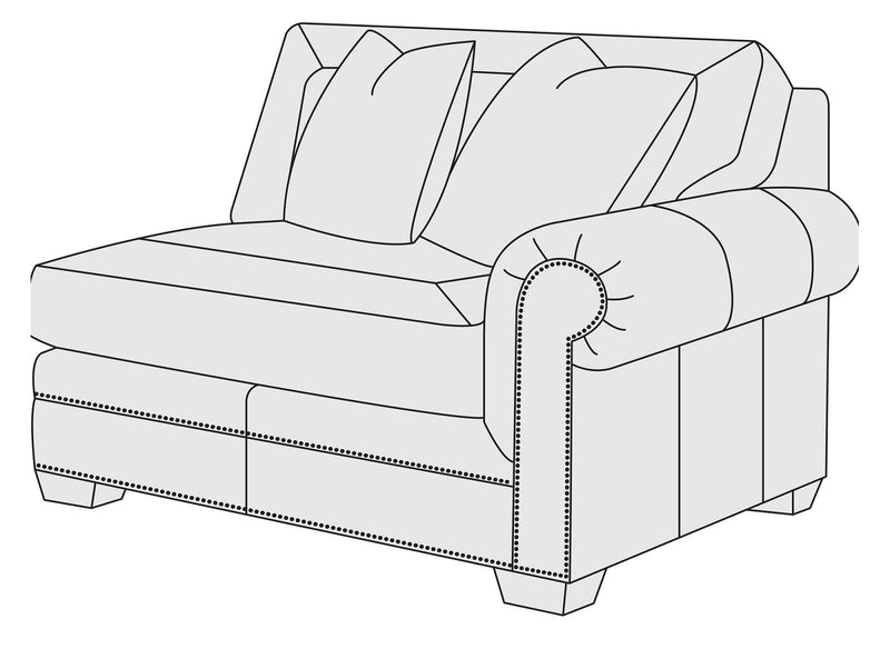Bernhardt Upholstery Grandview Leather Right Arm Chair 7235L - Furniture City (CA)l