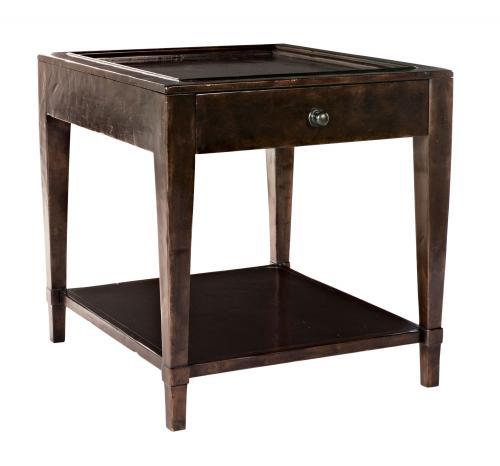 Bernhardt Vintage Patina Square End Table in Molasses 322-112B - Furniture City (CA)l