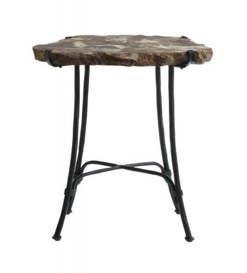 Bernhardt Interiors Petrified Wood Slab Side Table 323-125 - Furniture City (CA)l