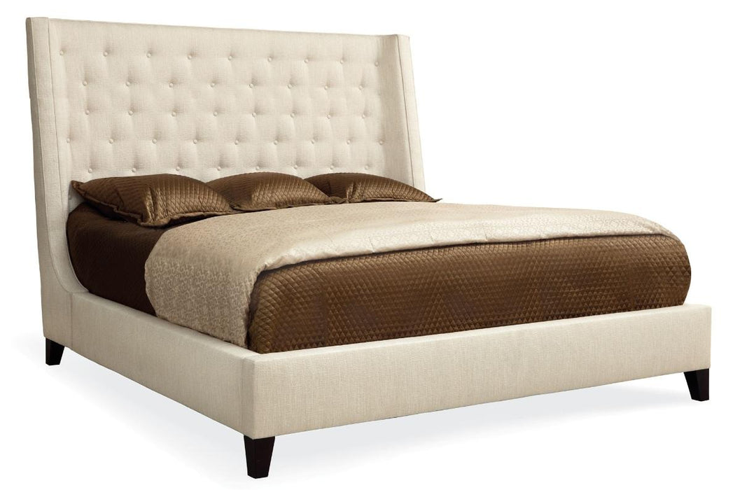 Bernhardt Interiors Maxime Wing Queen Bed with Taller Headboard in Espresso