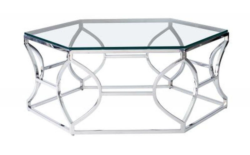 Bernhardt Interiors Argent Metal Cocktail Table in Stainless Steel 326-021 - Furniture City (CA)l