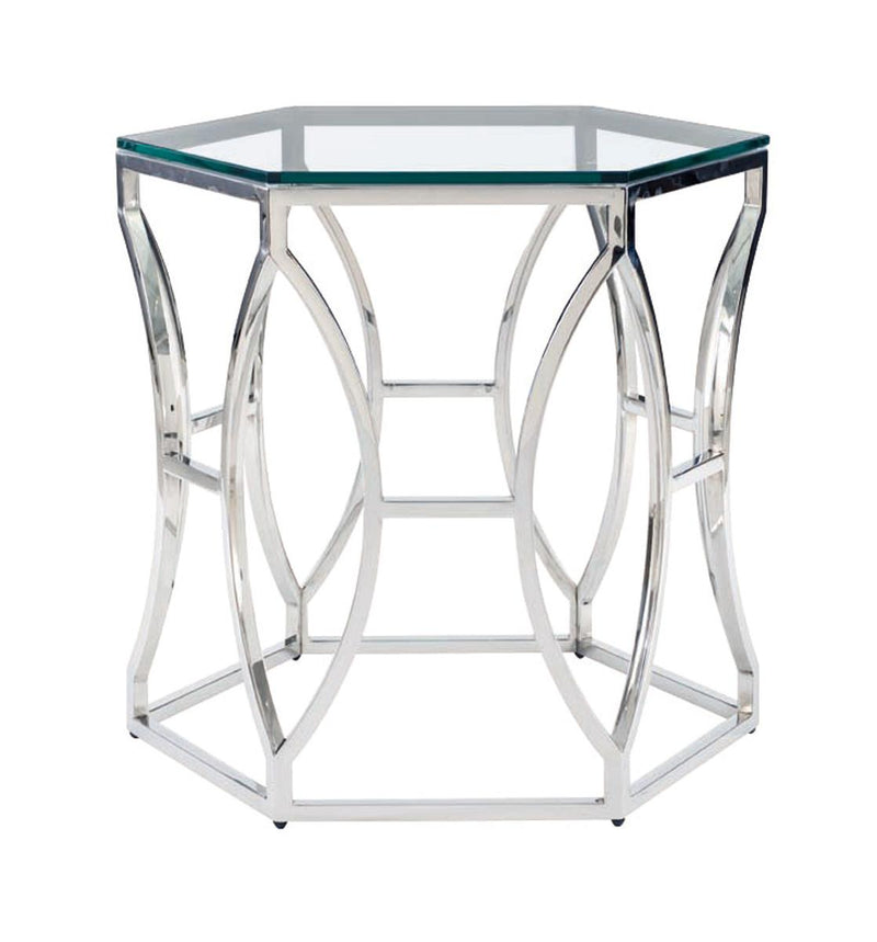 Bernhardt Interiors Argent Metal Side Table in Stainless Steel 326-121 - Furniture City (CA)l