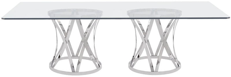 Bernhardt Interiors Gustav Metal Dining Table in Stainless Steel - Furniture City (CA)l