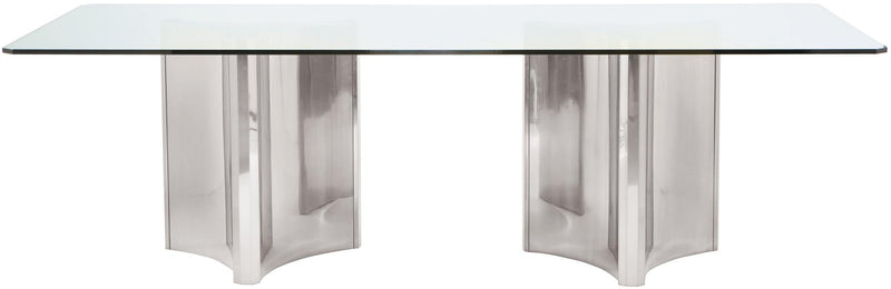 Bernhardt Interiors Abbott Metal Dining Table in Stainless Steel - Furniture City (CA)l