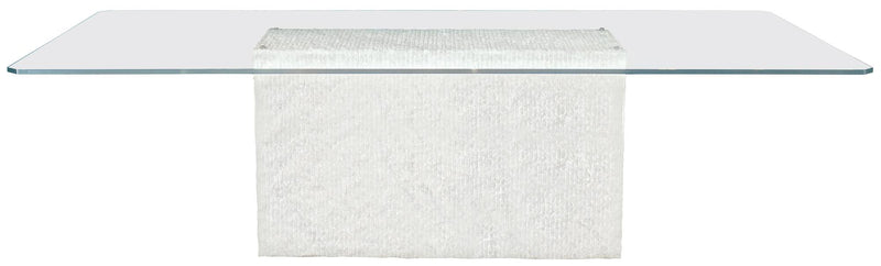 Bernhardt Interiors Octavia Rectangular Dining Table in White/Clear 3261050-778 - Furniture City (CA)l