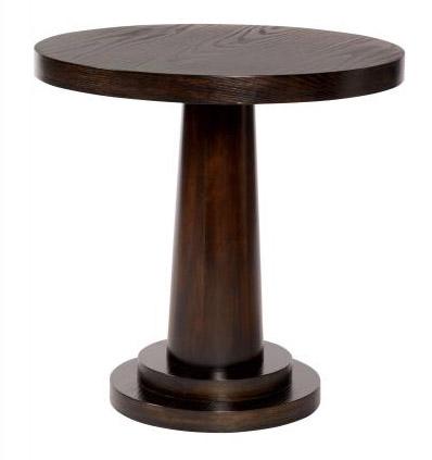 Bernhardt Mercer Round End Table in Java 339-123 - Furniture City (CA)l