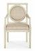 Bernhardt Salon Dining Arm Chair with Circular Wood-Framed Back in Alabaster (Set of 2) 341-562 image