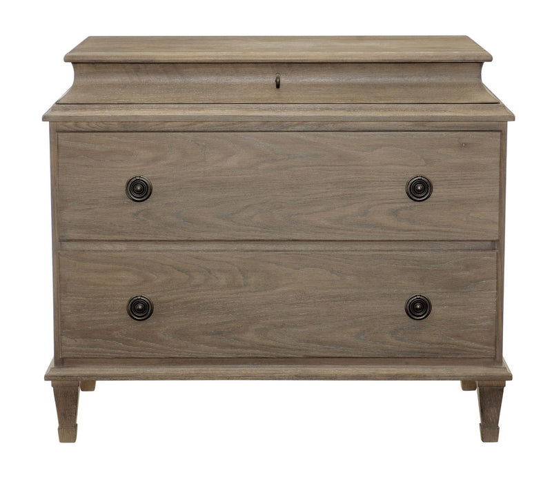 Bernhardt Auberge 3-Drawer Chest in Weathered Oak 351-033A - Furniture City (CA)l