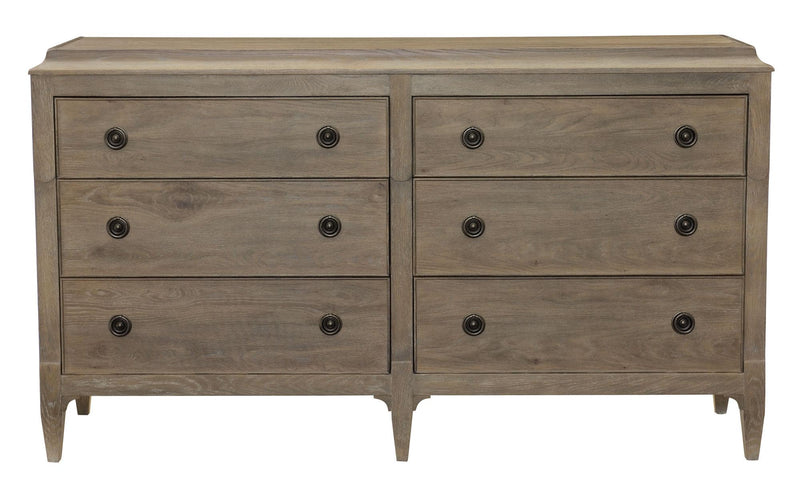Bernhardt Auberge 6-Drawer Dresser in Weathered Oak 351-044A - Furniture City (CA)l