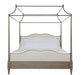 Bernhardt Auberge King Poster Bed with Metal Canopy in Weathered Oak 351-459A/529 image