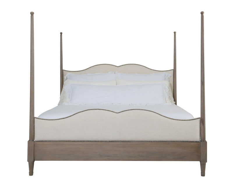 Bernhardt Auberge King Poster Bed in Weathered Oak 351-459A - Furniture City (CA)l
