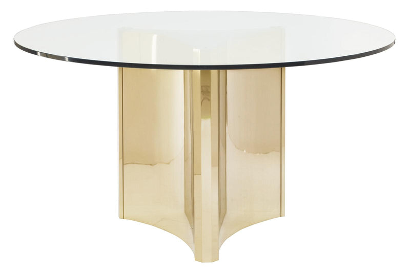 Bernhardt Interiors Abbott Metal Pedestal Table - Furniture City (CA)l