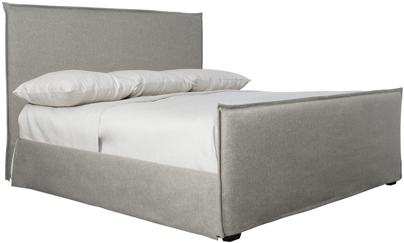 Bernhardt Interiors Gerston Slipcovered Queen Bed in Espresso - Furniture City (CA)l