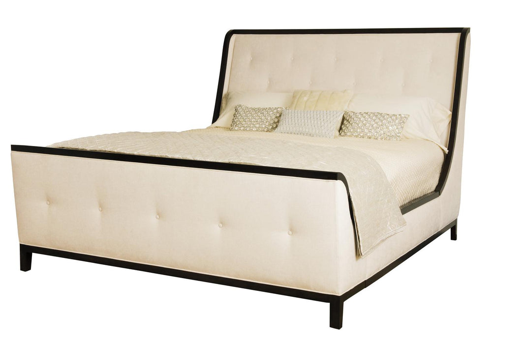 Bernhardt Jet Set Queen Upholstered Bed in Caviar