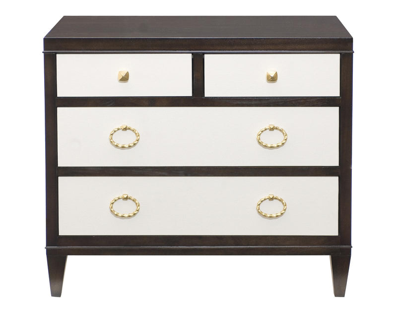Bernhardt Jet Set Four Drawer Nightstand in Caviar 356-216 - Furniture City (CA)l