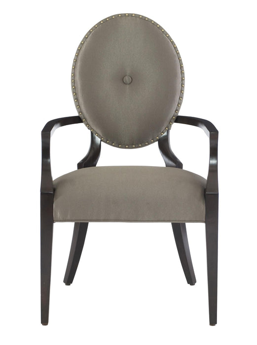 Bernhardt Jet Set Single Center Button Tufting Arm Chair in Caviar (Set of 2) 356-566 image