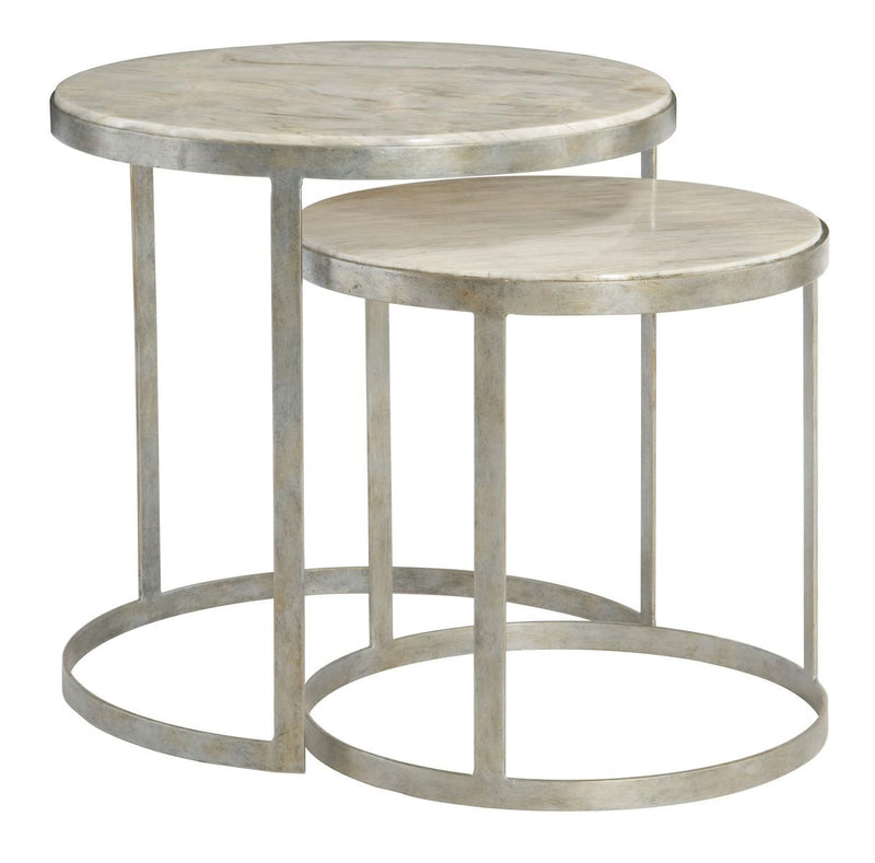 Bernhardt Interiors Tiffin Nesting Tables in Matte Silver 362-031 - Furniture City (CA)l