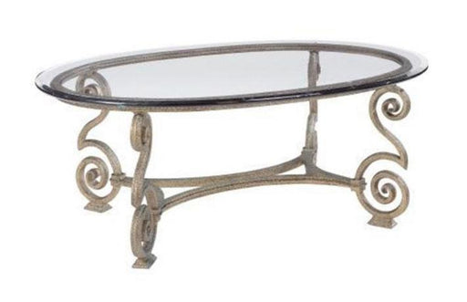 Bernhardt Solano Oval Cocktail Table in Aged Bronze 364-013/364-014 image