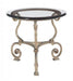 Bernhardt Solano Round Lamp Table in Aged Bronze 364-121/364-122 image