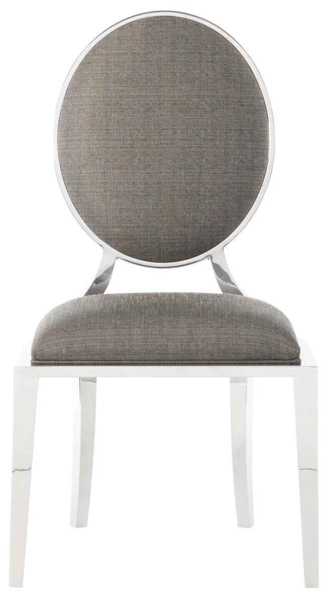 Bernhardt Interiors Percival Metal Side Chair (Set of 2) in Polished Stainless Steel 366-567 - Furniture City (CA)l