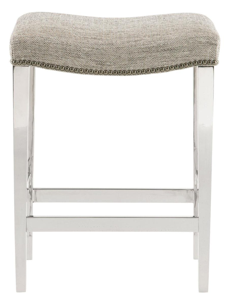 Bernhardt Interiors Thorpe Counter Stool in Polished Stainless Steel