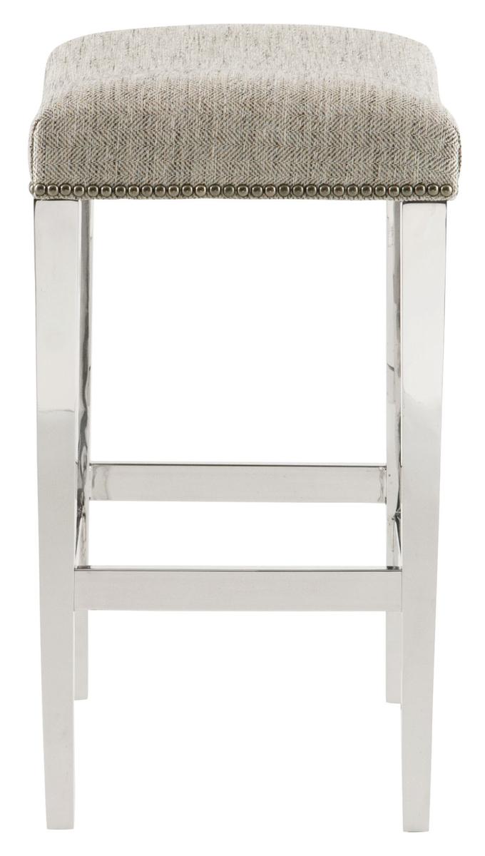 Bernhardt Interiors Thorpe Bar Stool (Set of 2) in Polished Stainless Steel 366-582 - Furniture City (CA)l
