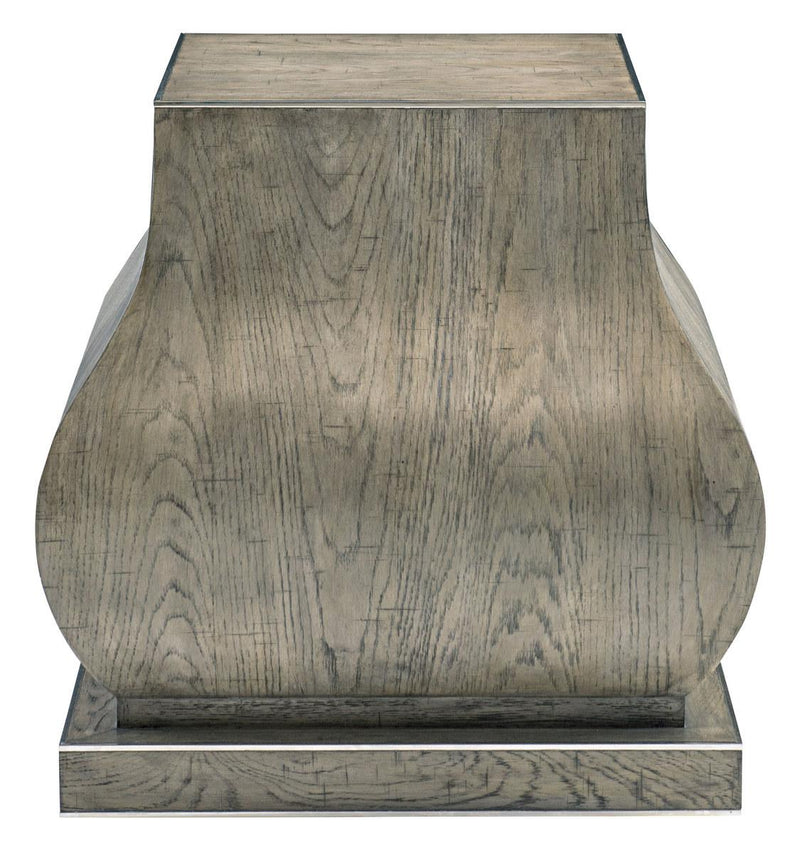 Bernhardt Interiors Montego Pedestal Chairside Table in Rustic Gray 369-102 - Furniture City (CA)l