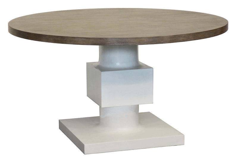 Bernhardt Newberry Round Dining Table in Rustic Gray 369-262/263 - Furniture City (CA)l