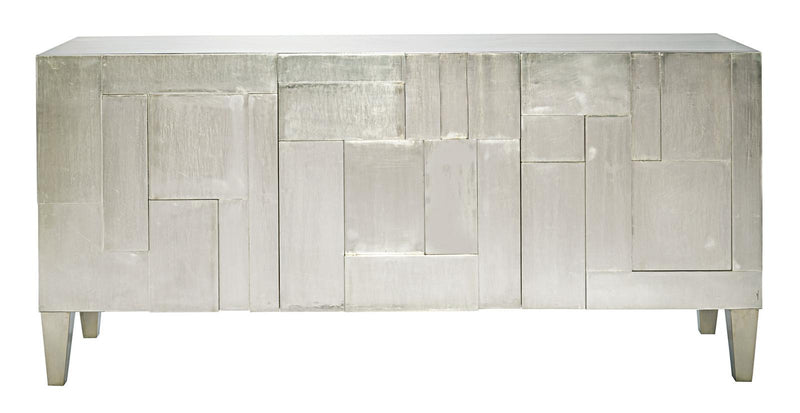 Interiors Carleton Entertainment Console in German Silver 369-870 - Furniture City (CA)l
