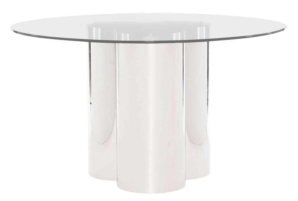 Bernhardt Interiors Rossi Dining Table in Clear/Steel 372775-054P image